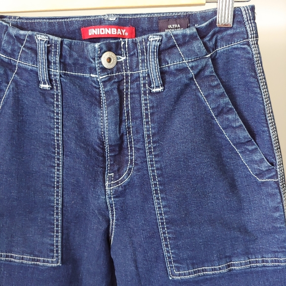 Unionbay Donni Wide Leg High Rise Crop Jeans Sz 5 - Picture 5 of 14